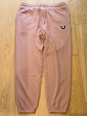 NWOT True Religion Men’s Pink Joggers Sweatpants XL Loungewear Streetwear Y2K